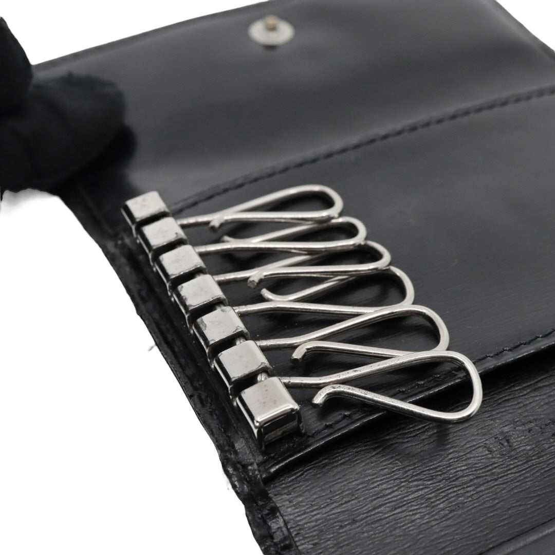 カルティエ Cartier マストライン パンテール キーケース 6連 黒 ブラック シルバー レザー 銀金具 M5