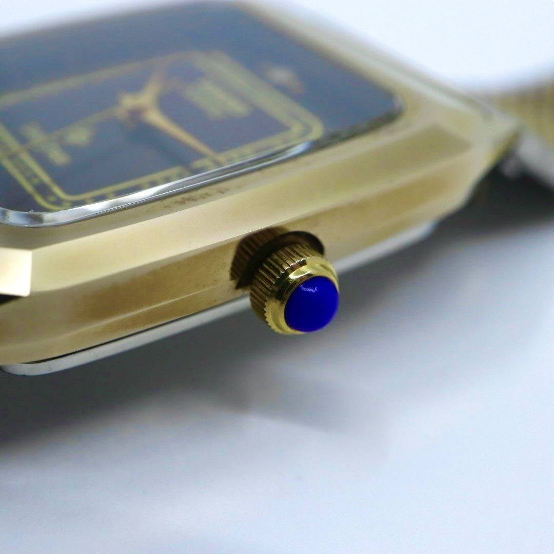 【美品/電池交換済】ラドー 腕時計 110.9509.3 レディース クオーツ ゴールド ブラウン文字盤 スクエア ヴィンテージ アナログ ドレスウォッチ アンティーク クラシックデザイン エレガント メッシュブレス クリーニング済み G1