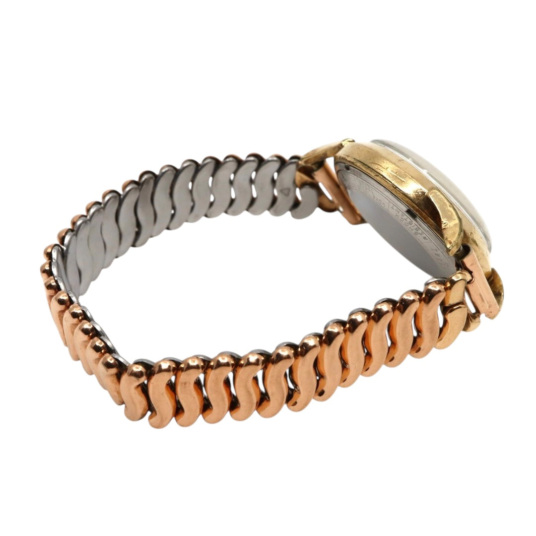 【稼働品】希少 ブローバ BULOVA 腕時計 自動巻き Selfwinding ゴールド レディースウォッチ ヴィンテージ アナログ アンティーク ドレスウォッチ クラシックデザイン ドーム風防 上品 エレガント E823841 クリーニング済み G2