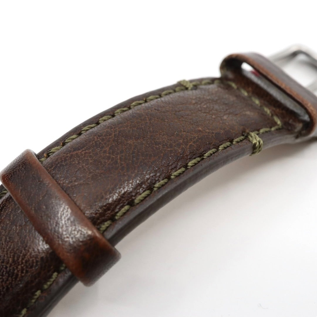 美品 【電池交換済】ポールスミス Paul Smith 腕時計 The City 1009 メンズ クオーツ アナログ ブルーダイヤル ブラウンレザーベルト シルバーケース シンプル クラシック ビジネス ドレスウォッチ エレガント クリーニング済み G2