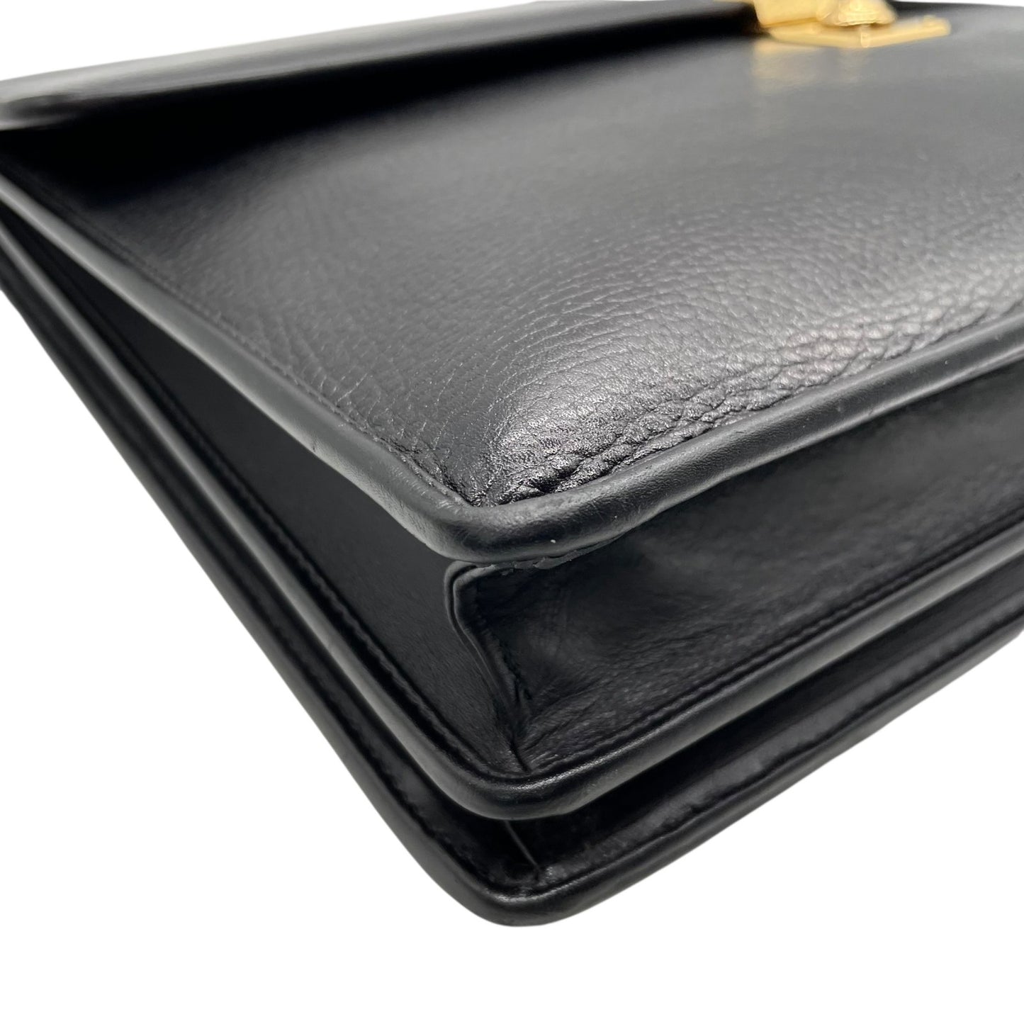 美品 ヴェルサーチ VERSACE メデューサ レザー ブリーフケース 書類バッグ ビジネスバッグ 黒 ブラック ゴールド金具 メンズ E