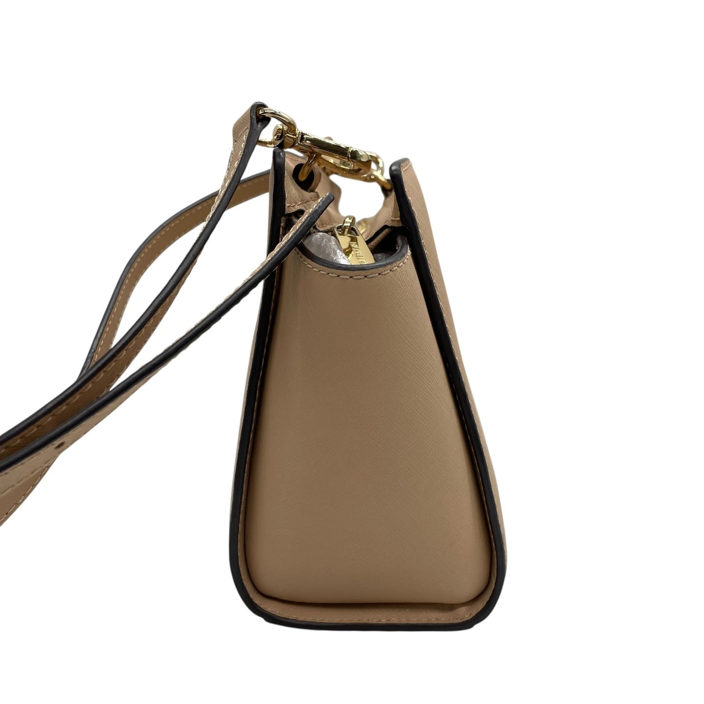 マイケルコース MICHAEL KORS ショルダーバッグ ベージュ レザー ゴールド金具 ロゴ 斜め掛け可 ファスナー開閉 レディース S98