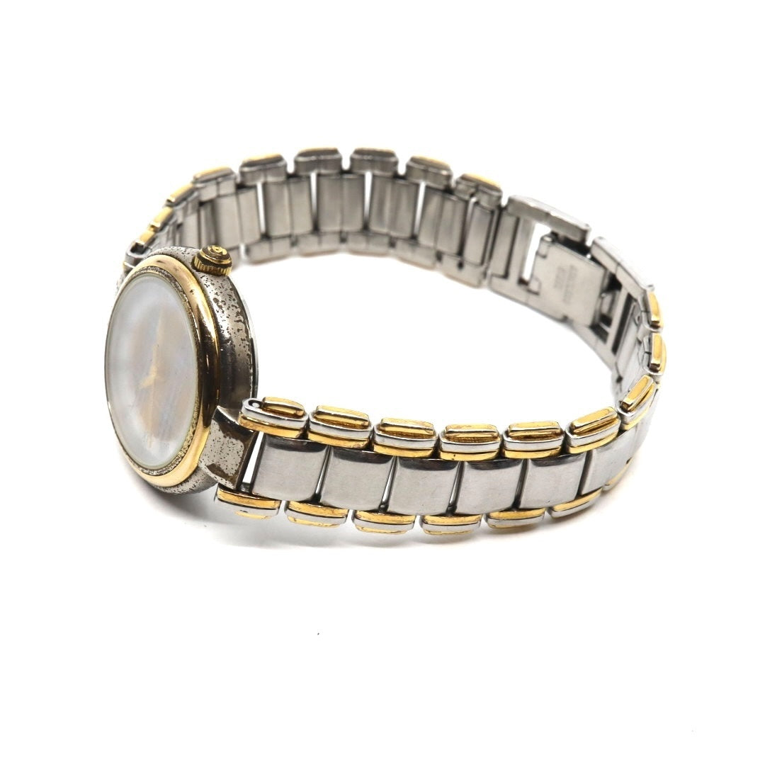 【電池交換済】バーバリー Burberrys 腕時計 11500L レディースウォッチ クォーツ コンビ シルバー ゴールド ローマンインデックス ホースロゴ クラシック ヴィンテージ アナログ 稼働品 G3