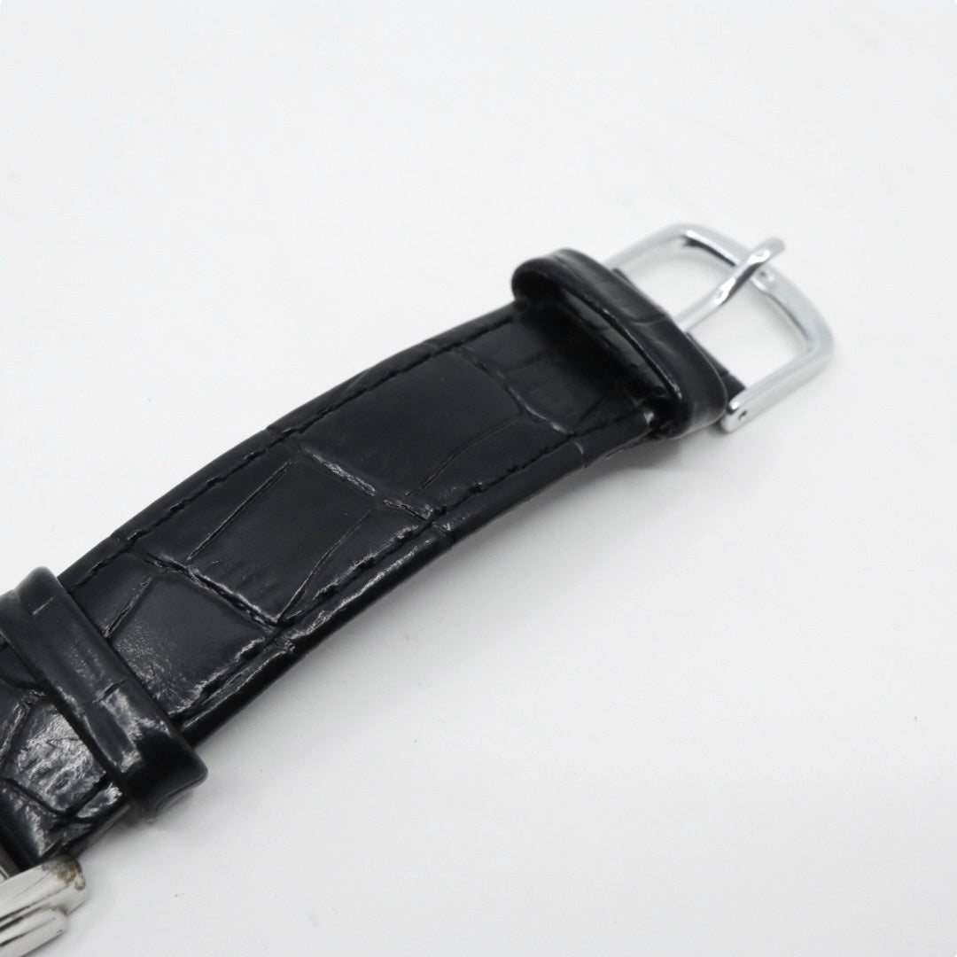 極美品 電池交換済 新品ベルト バーバリーロンドン 12100G 腕時計 レディースウォッチ スクエア レクタンギュラー クォーツ シルバー ホワイト文字盤 レザー アナログ クラシック ドレスウォッチ ビジネス 稼働品 G3