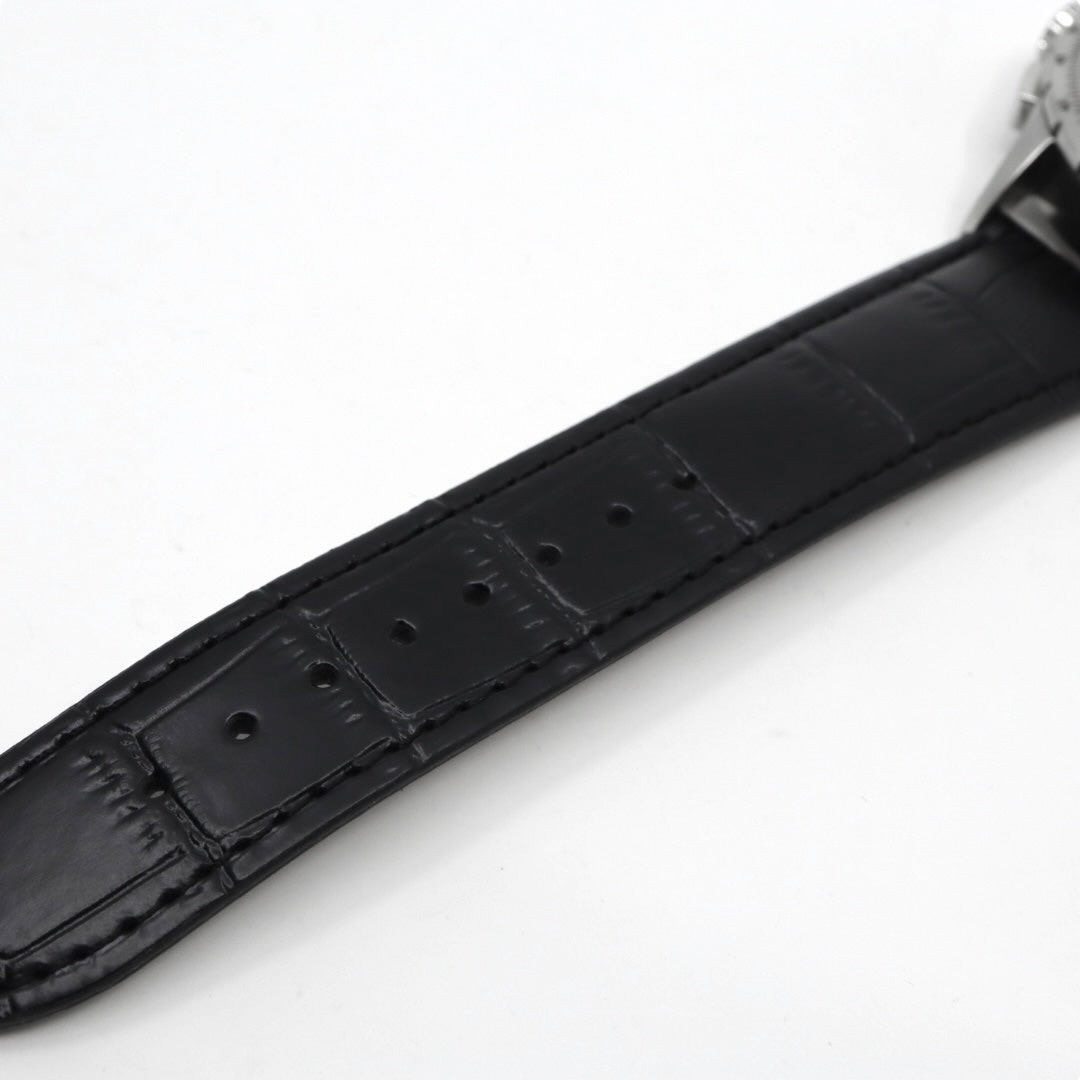 極美品 電池交換済 ハミルトン HAMILTON Estimate Time Over　カーキ E.T.O. H776120 腕時計 メンズ クロノグラフ クォーツ 黒文字盤 レザー アナログ アビエーション パイロットウォッチ スイス製 G3