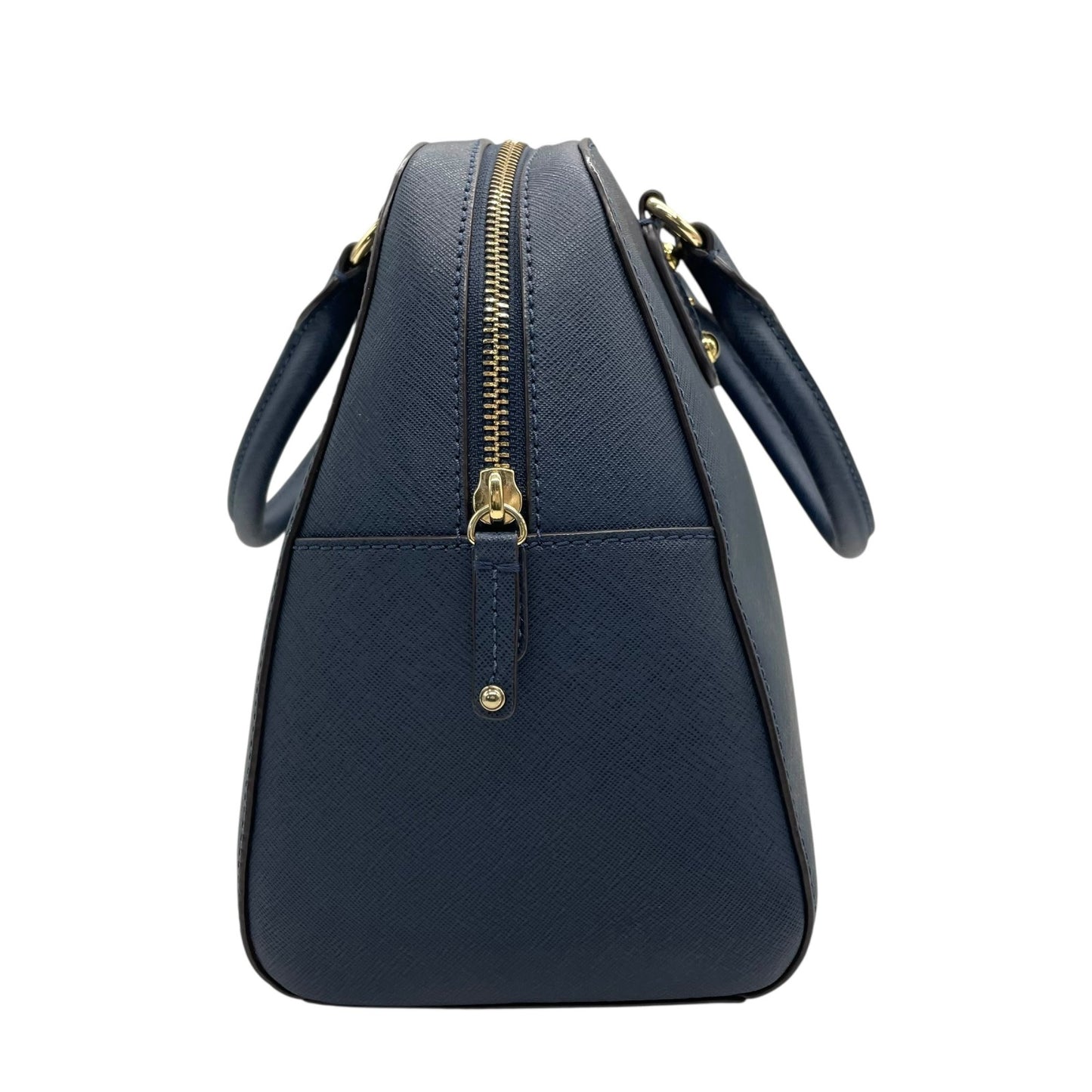 美品 MICHAEL KORS マイケルコース 2WAY ハンドバッグ ショルダーバッグ ネイビー レザー ゴールド金具 ロゴ 斜め掛け可 手提げ レディース T3