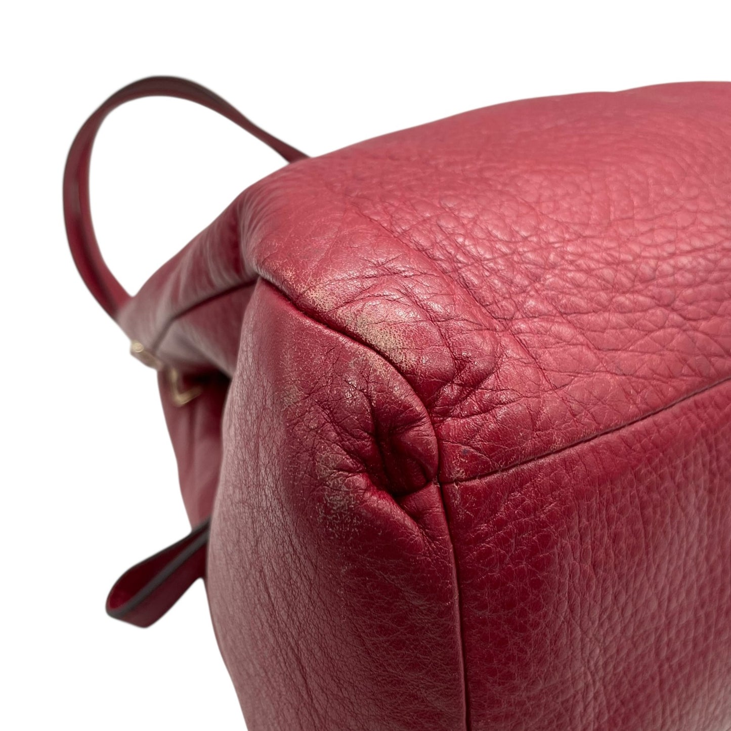 COACH コーチ ハンドバッグ トートバッグ 赤 レッド レザー ゴールド金具 ロゴ チャーム付き 肩掛け可 レディース T4