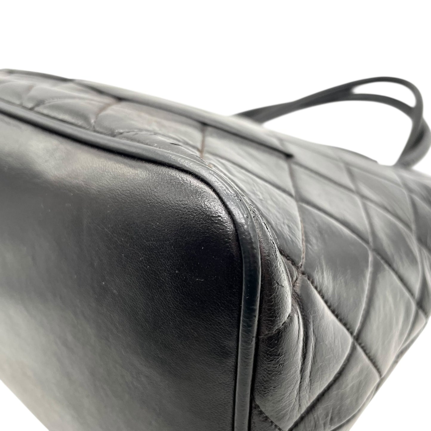 CHANEL シャネル ハンドバッグ レザー ブラック【中古】 レディース