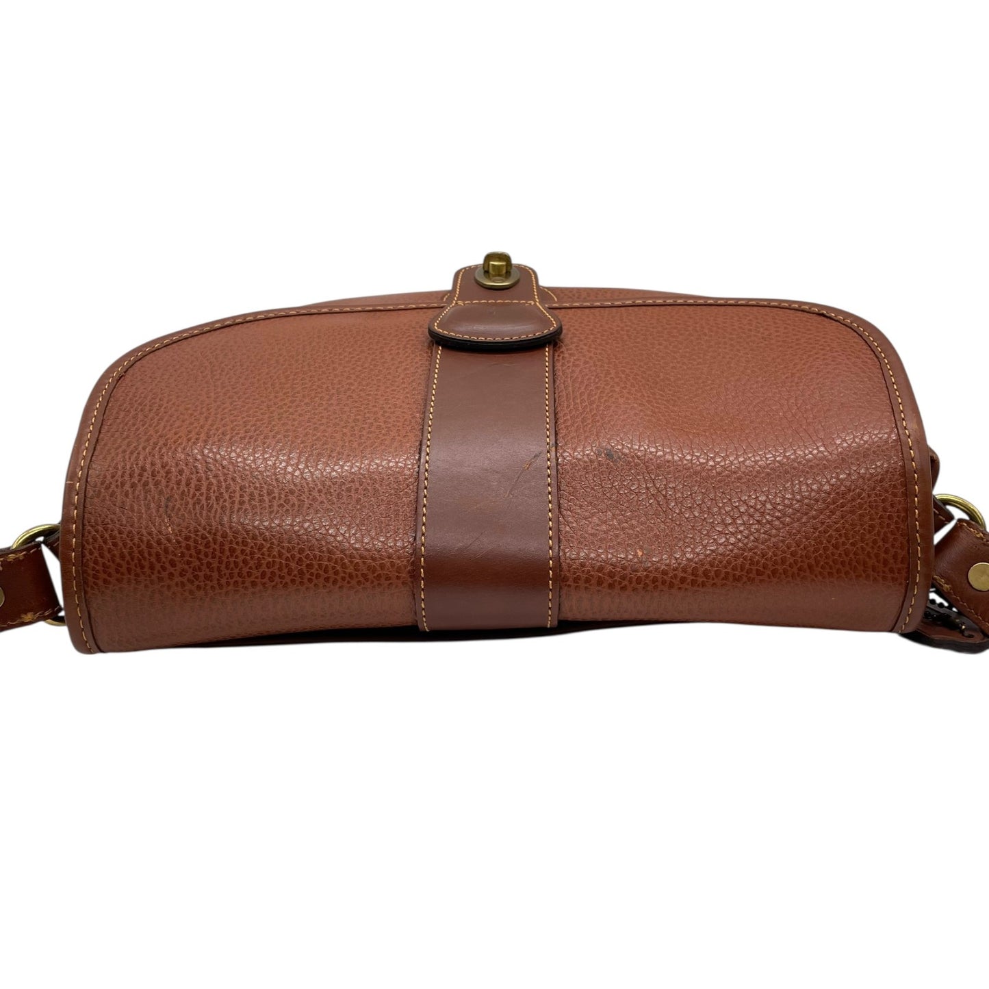 コーチ COACH ショルダーバッグ ターンロック 313 レザー 茶色 ブラウン 金金具 ゴールド金具 ヴィンテージ調 クラシックデザイン U16