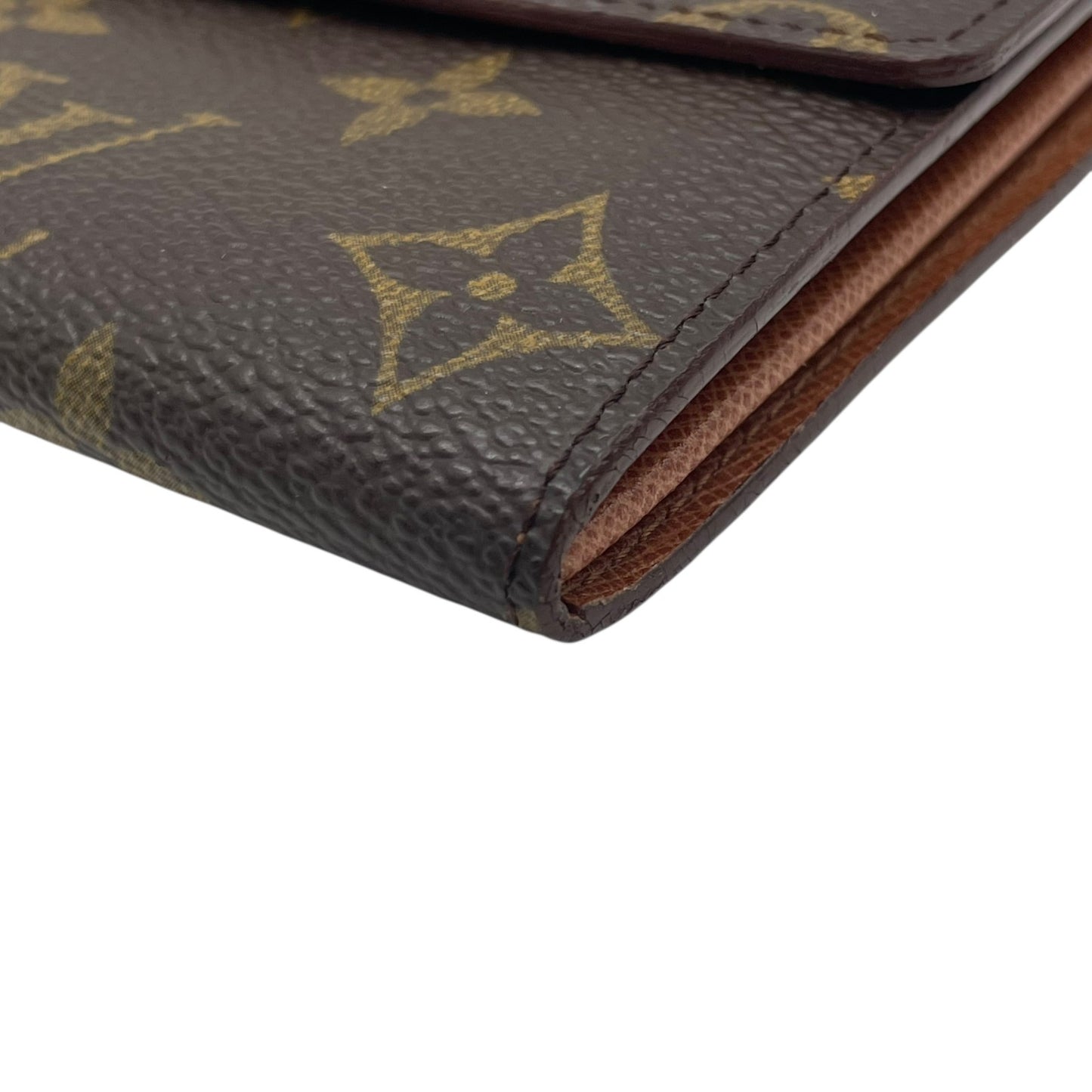 美品 ルイ・ヴィトン LOUIS VUITTON LV モノグラム ポルトフォイユ サラ 長財布 M61734 茶色 ブラウン 金金具 ゴールド金具 シリアル刻印 W1