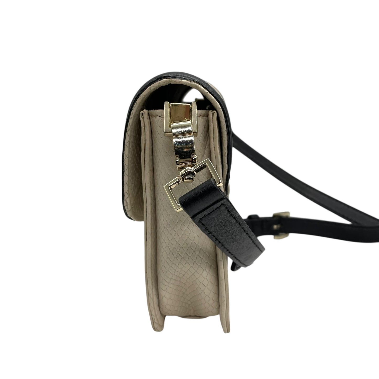 ケイトスペード Kate Spade 2WAY ショルダーバッグ 型押し レザー ホワイト 白 ブラック 黒 バイカラー 上品 レディース S81