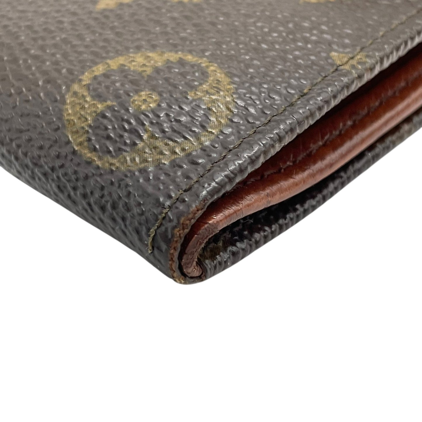 LOUIS VUITTON ルイヴィトン 三つ折り財布 ポルトモネビエ モノグラム M61660 Wホック ブラウン PVC レザー M4