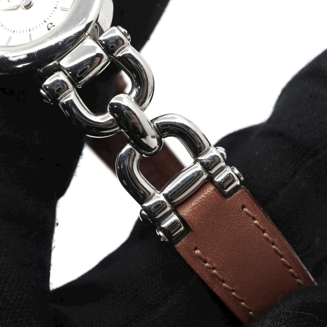 コーチ COACH 腕時計 レディース クォーツ 白文字盤 シルバー レザーベルト 6.239.173 アナログ ウォッチ 上品 エレガント ビジネス フォーマル カジュアル シンプル 希少 レア 馬車ロゴ クラシック 1023H046-1 G10