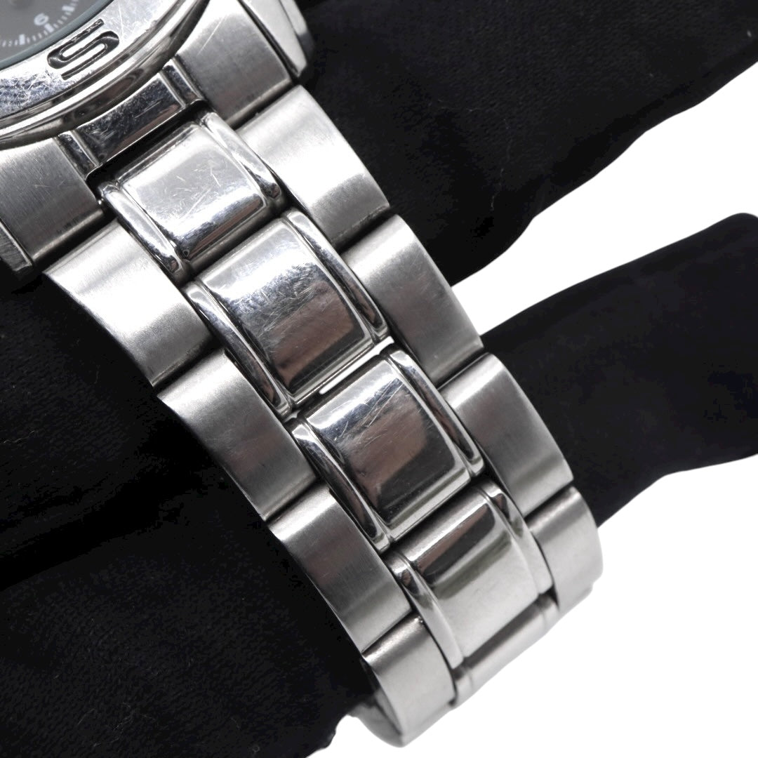 【美品/電池交換済】セイコー クロノグラフ 7T92-0DX0 腕時計 メンズ 100M防水 クオーツ ステンレス ブラック文字盤 シルバー アナログ デイト表示 方位計 スポーツウォッチ ビジネス カジュアル ファッション G10