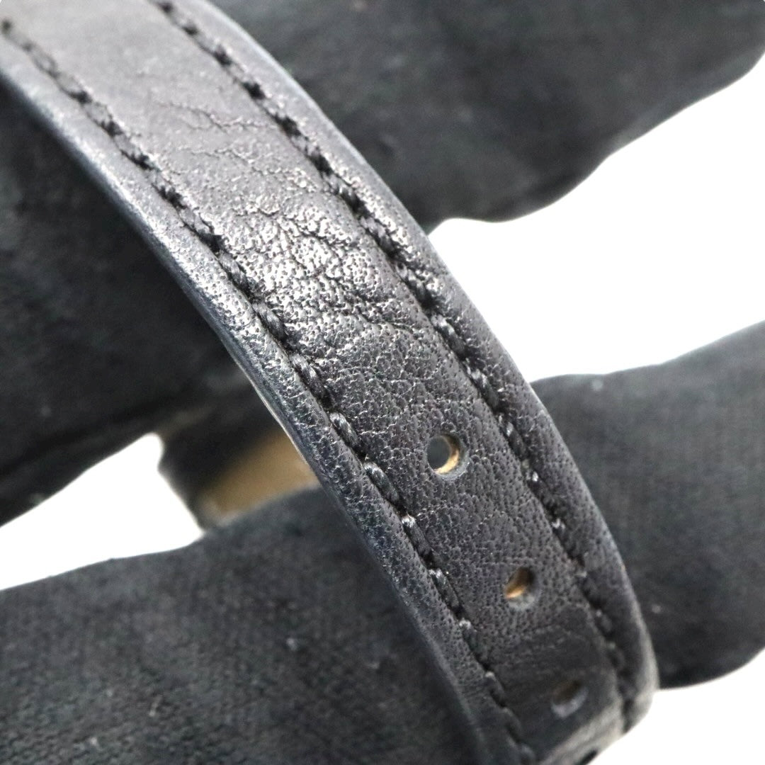 【美品】コーチ COACH 腕時計 レディース Cadie キャディ ゴールド シルバー ブラック レザー レクタンギュラー スクエア CA.144.7.34.3634 クォーツ アナログ 2針 シンプル クラシック エレガント 上品 アールデコ調 G11