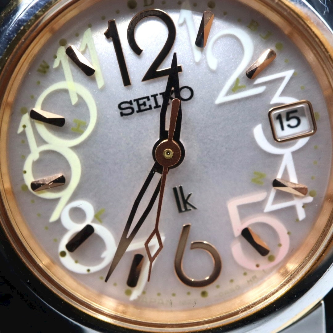 SEIKO Lukia ピンク文字盤 アラビアインデックス 電波ソーラー 26mm ラウンドフェイス ステンレススチール レディースウォッチ G11