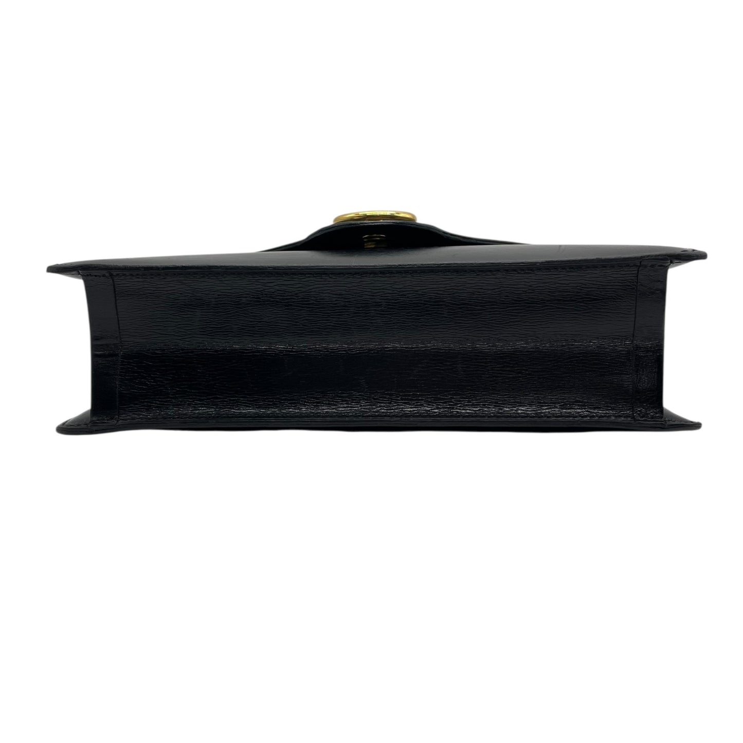 Authentic DIOR Handbag Black Leather Gold Hardware CD Logo Formal Women's Top Handle Flap Closure Vintage