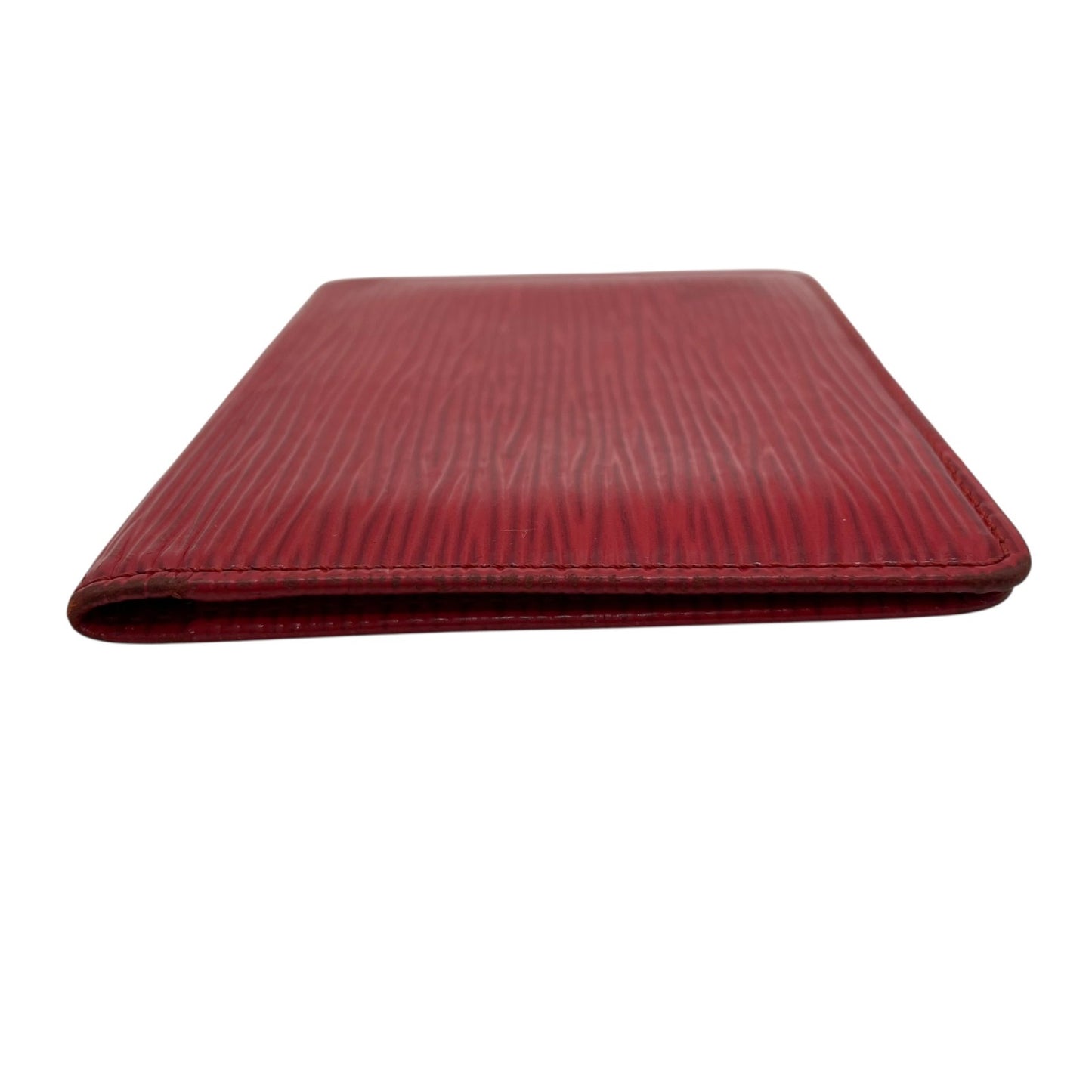 LOUIS VUITTON ルイヴィトン エピ ポルト 2 カルト ヴェルティカル M6320E 二つ折りパスケース 定期入れ カードケース 赤 レッド レザー メンズ レディース W3