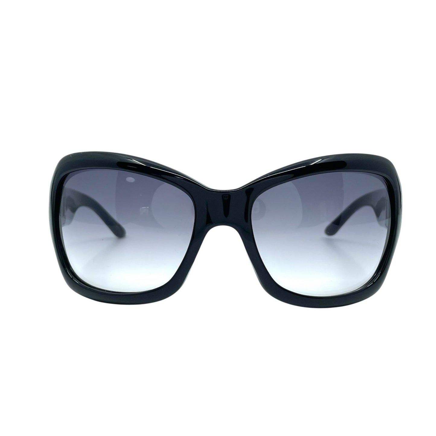 美品 Christian Dior デイオール サングラス 黒 ブラック プラスチック ロゴ グラデーション ヴィンテージ レディース W2