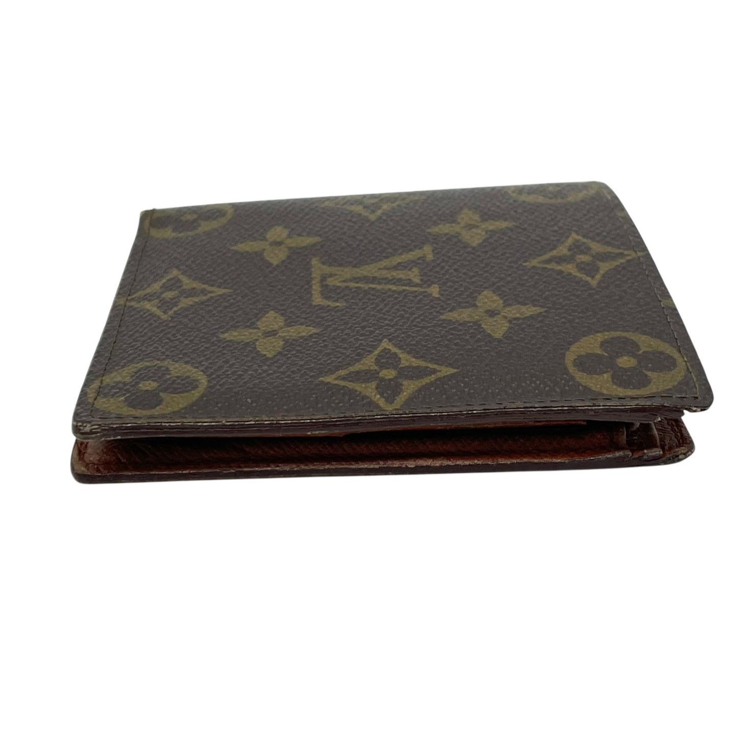 LOUIS VUITTON ルイヴィトン モノグラム ポルトフォイユ・マルコ 二つ折り財布 茶 ブラウン PVC レザー ゴールド金具 M61675 メンズ レディース M4