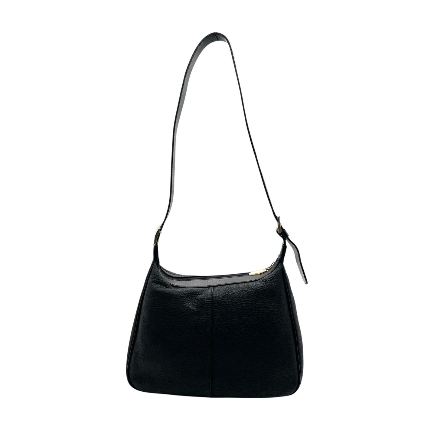 美品 BURBERRY バーバリー ショルダーバッグ ラウンドトート 黒 ブラック レザー ゴールド金具 ノバチェック 斜め掛け可 レディース S97