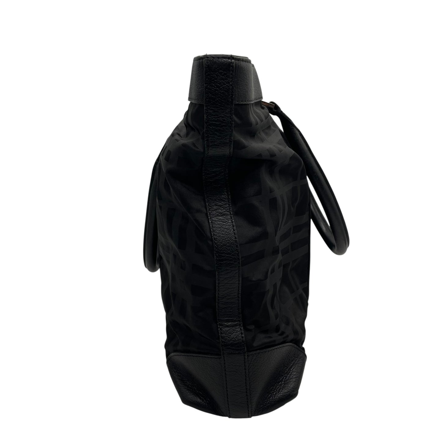 Authentic Burberry Black Label Business Tote Bag Black Nylon A4 Shoulder Men Unisex Large