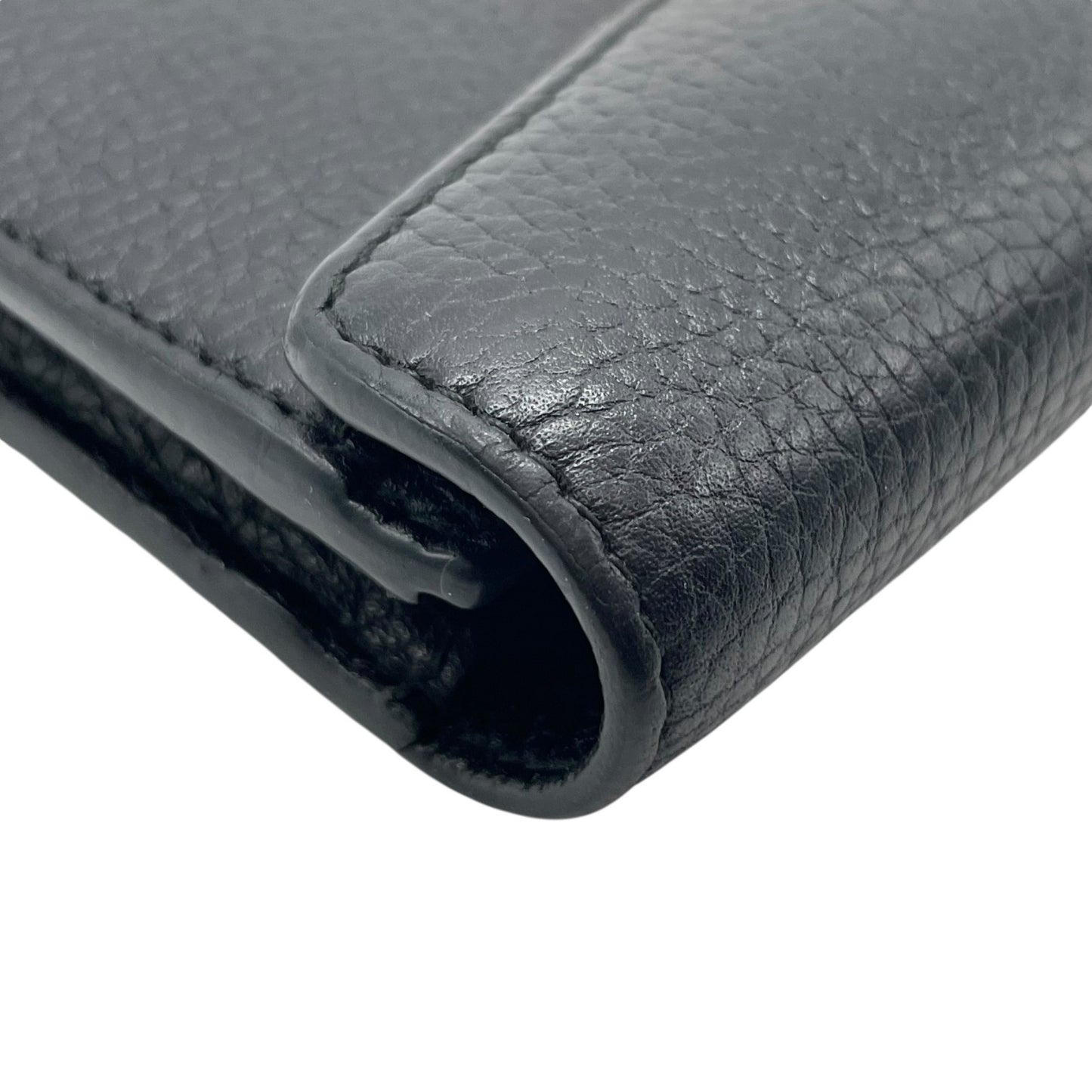 GUCCI グッチ GGマーモント 長財布 レザー 黒 ブラック ゴールド金具 箱付き レディース W2