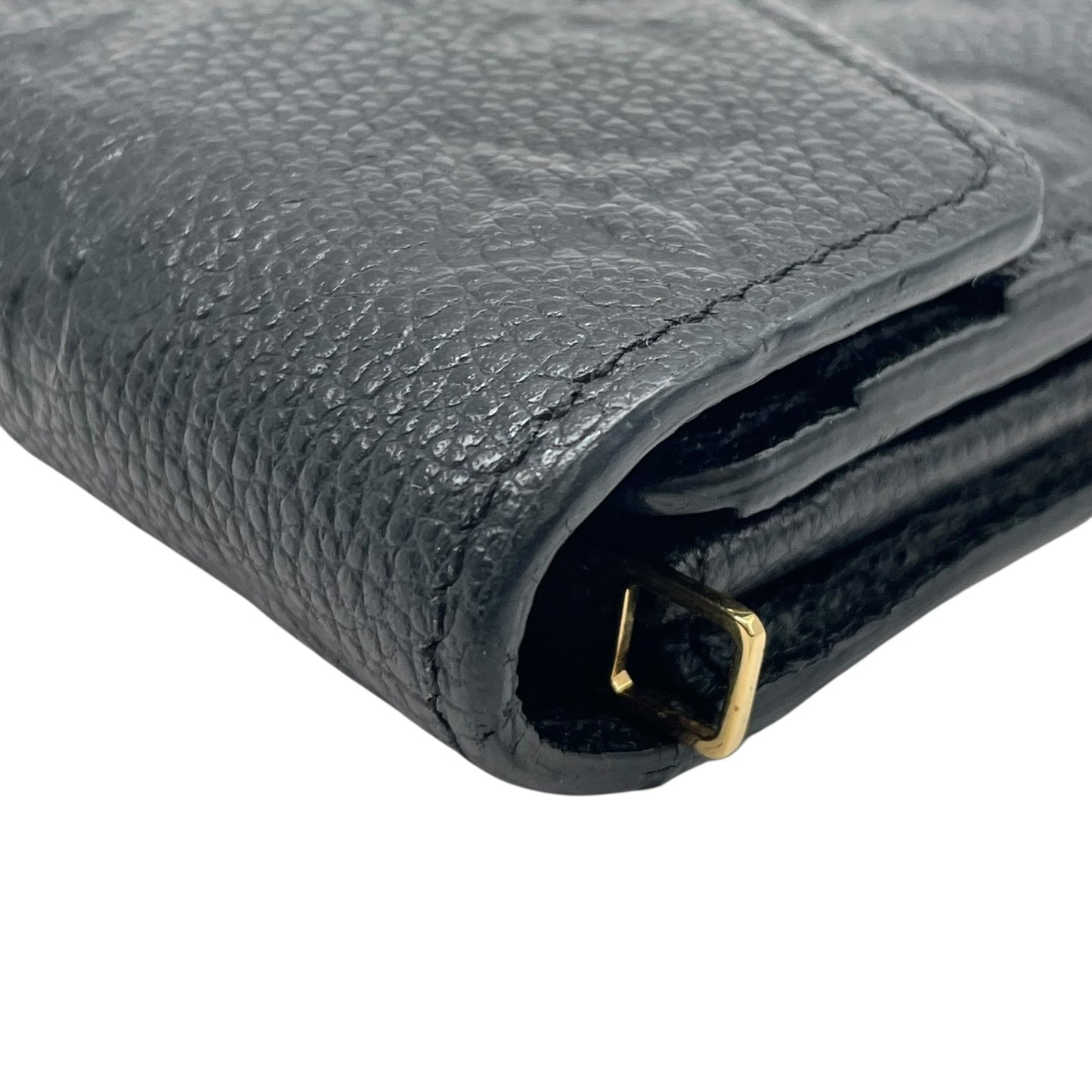 美品 LOUIS VUITTON ルイヴィトン ポルトフォイユ メティス アンプラント レザー ノワール 黒 ブラック ゴールド金具 長財布 モノグラム ロゴ M62458 レディース W2