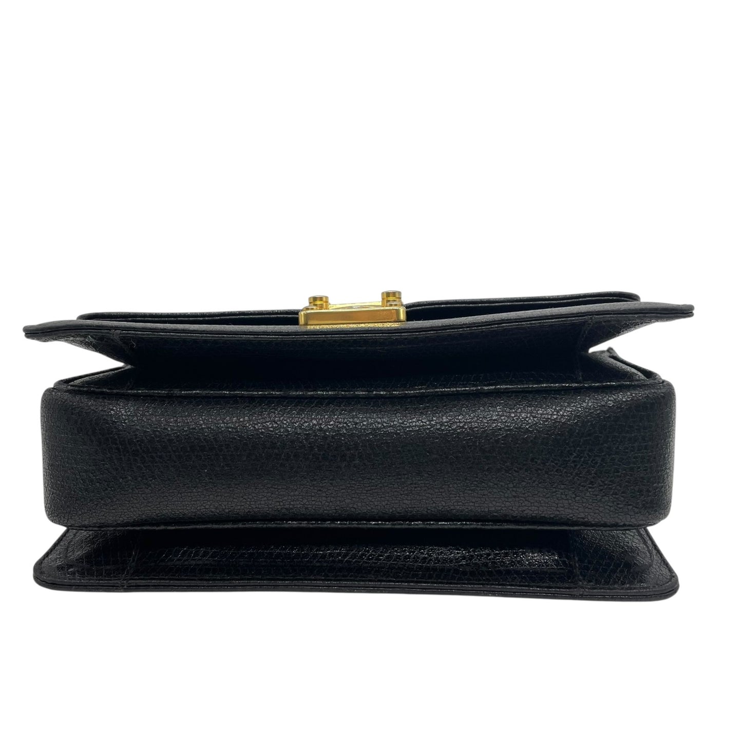 FENDI フェンディ ハンドバッグ 2way ショルダーバッグ 黒 ブラック レザー ゴールド金具 FF ロゴ ヴィンテージ 本革 トップハンドル Fendi Handbag Shoulder Bag Vintage D