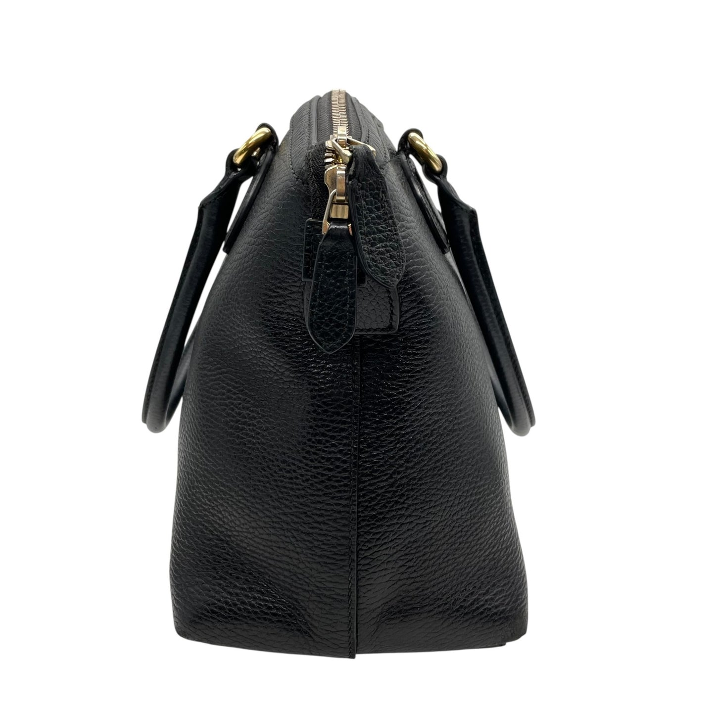 美品 GUCCI グッチ 2WAY ハンドバッグ ショルダーバッグ 449651 インターロッキングG ブラック レザー ゴールド金具 斜め掛け可 レディース D