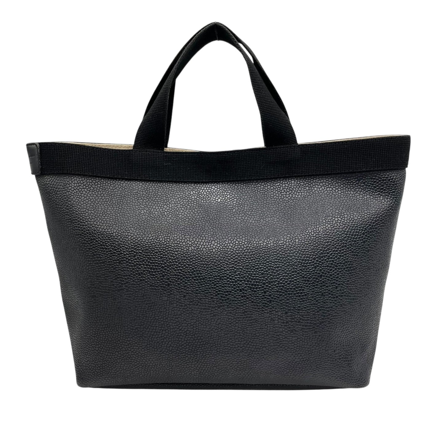 美品 エルベシャプリエ Herve Chapelier トートバッグ GPライン ブラック 黒 コーテッドキャンバス レザー調 シンプル 上品 バッグ レディース A