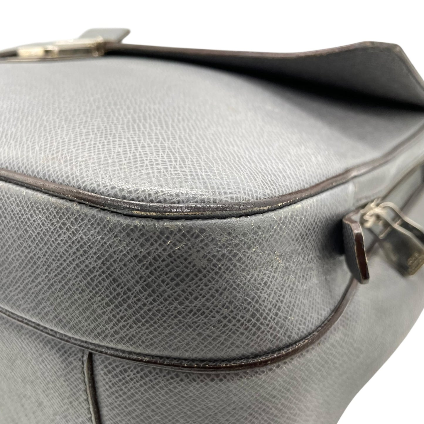 LOUIS VUITTON ルイヴィトン タイガ レザー ヴァシリGM ビジネスバッグ 2WAY ショルダーバッグ M32638 グラシエ グレー 灰色 シルバー金具 メンズ レディース D