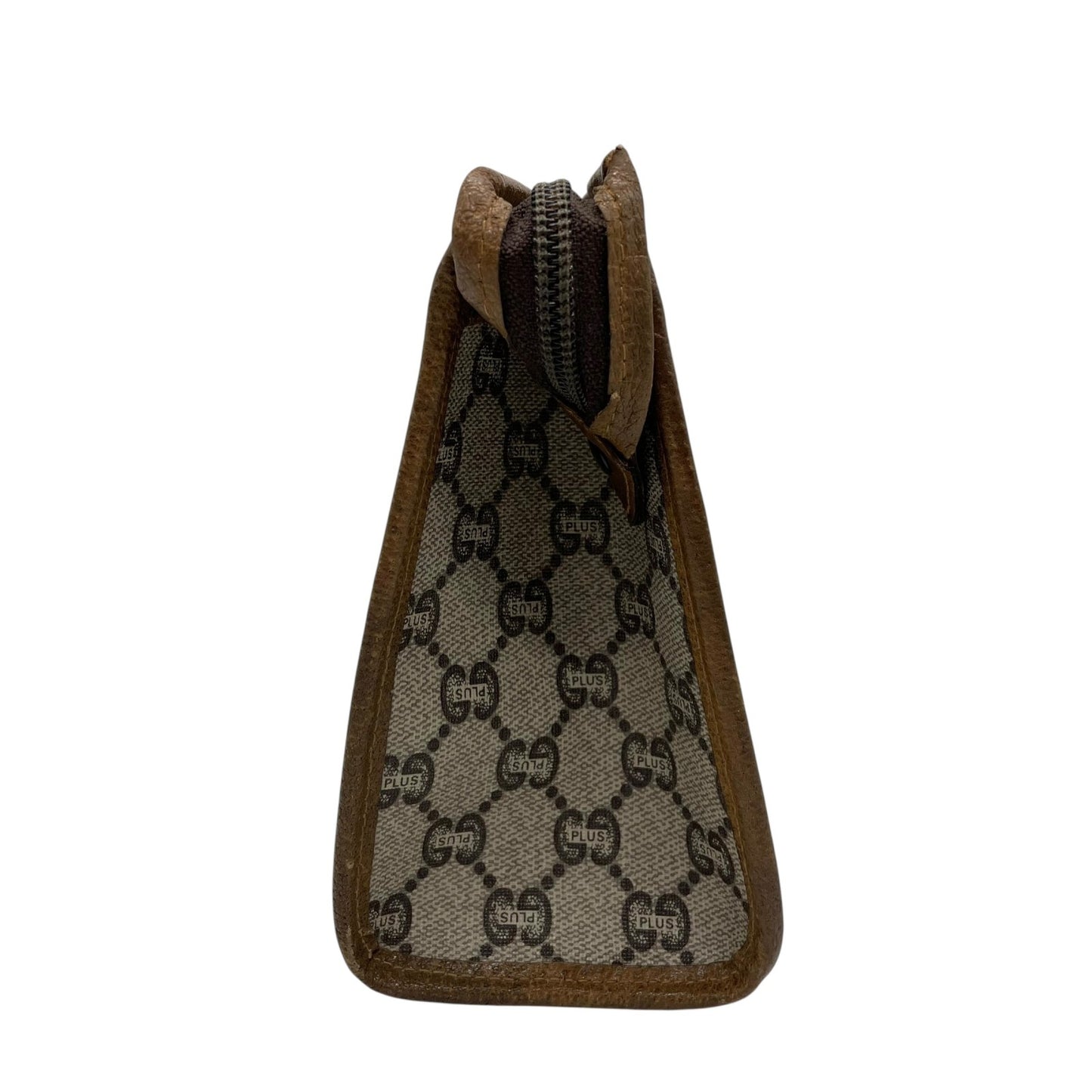 GUCCI グッチ GGプラス グッチプラス クラッチバッグ セカンドバッグ グレー ベージュ PVC レザー ゴールド金具 オールドグッチ ヴィンテージ メンズ レディース K11