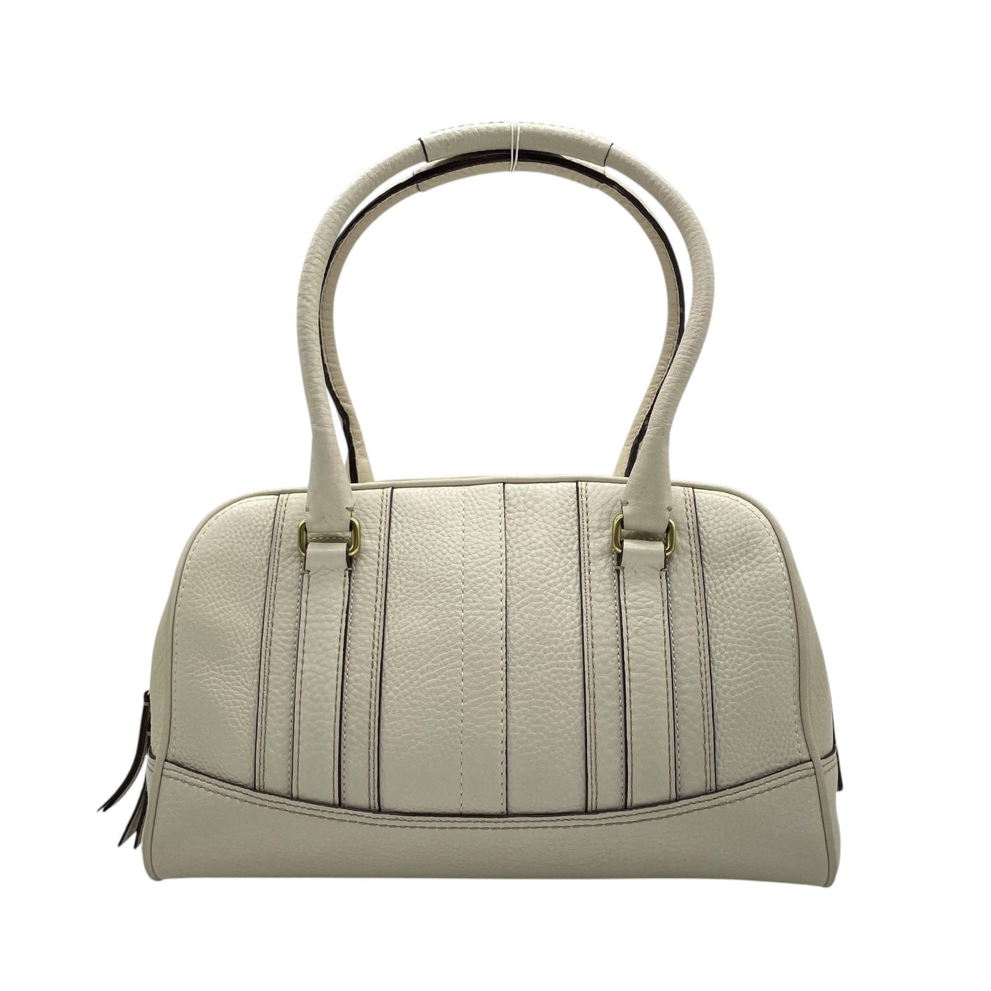 コーチ COACH ハンドバッグ レザー 白 ホワイト系 チャーム タグ付き フリンジ レディース T3