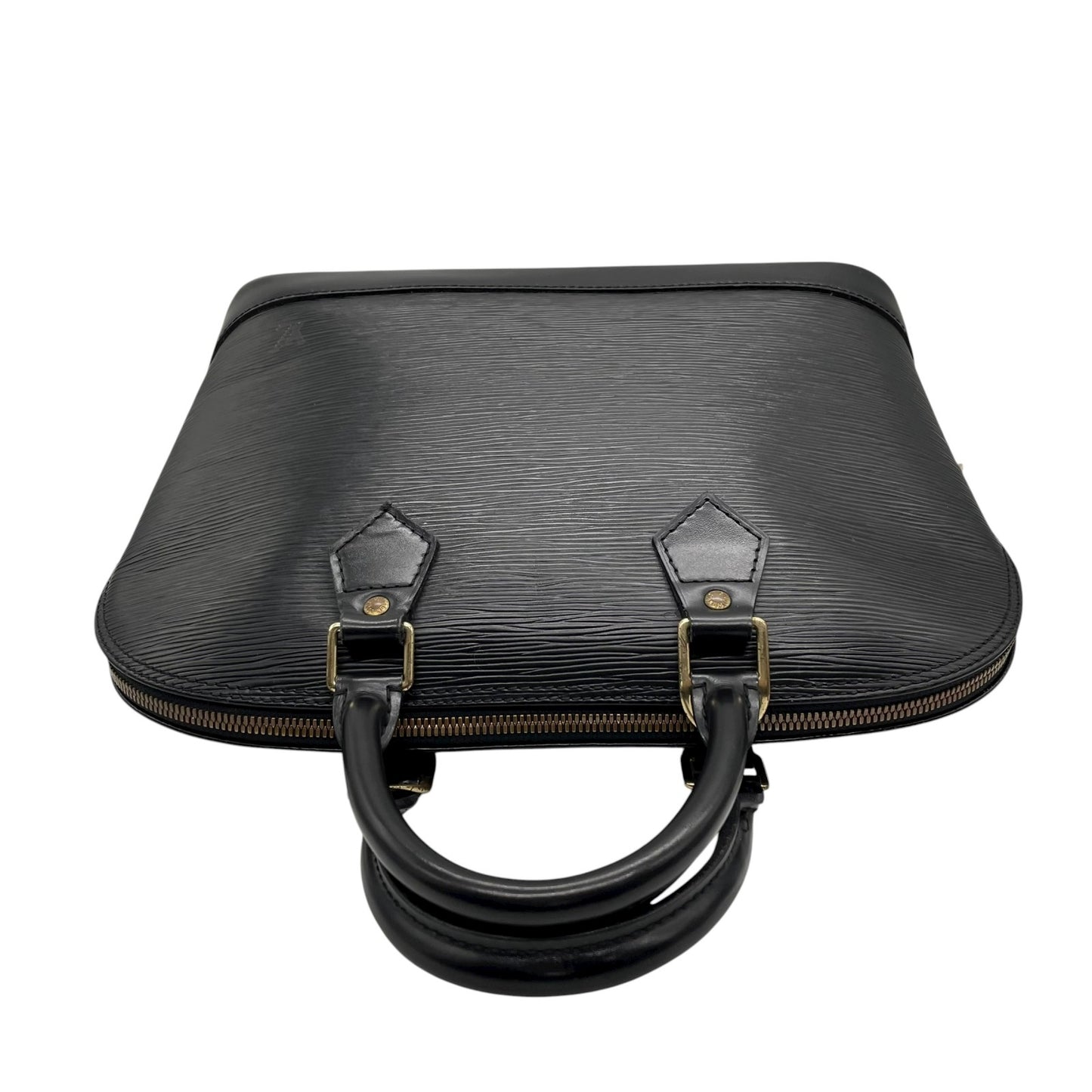 ルイヴィトン LOUIS VUITTON LV エピ アルマ ショルダーバッグ ハンドバッグ ドーム型 パドロック付き 2WAY ノワール ブラック 黒 ゴールド金具 D