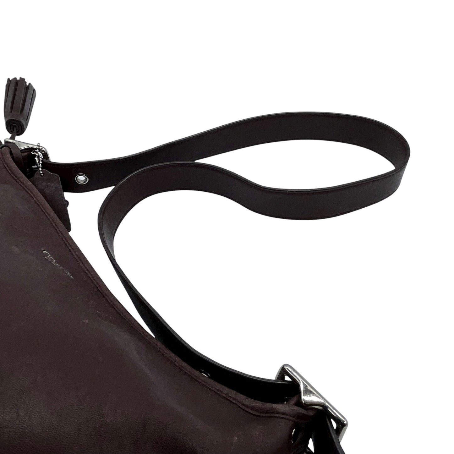 COACH コーチ オールドコーチ レザー ショルダーバッグ ダークブラウン 茶 ヴィンテージ U2 本革 クロスボディ 斜め掛け可 シンプル クラシック Old Coach Shoulder Bag