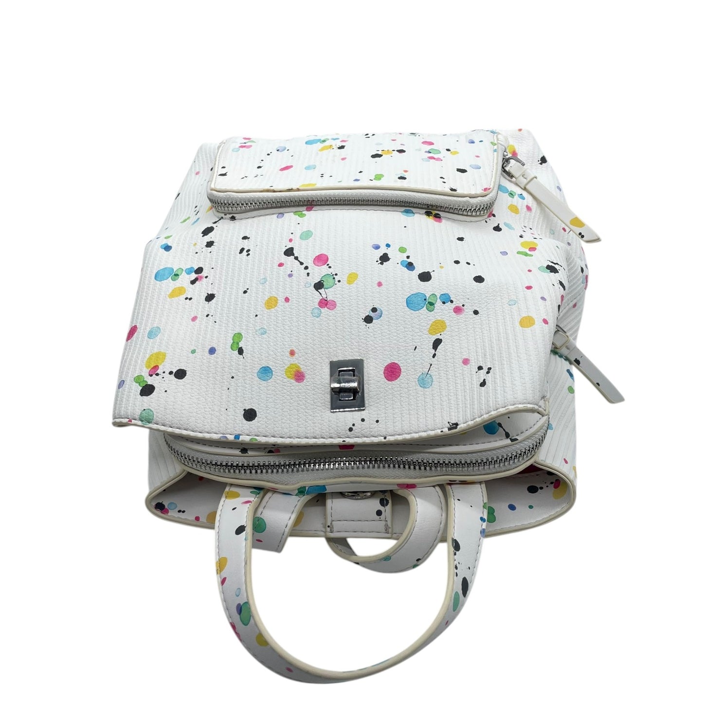 デシグアル Desigual バックパック リュック 白 ホワイト カラフル ペイント柄 マルチカラー アートデザイン S95