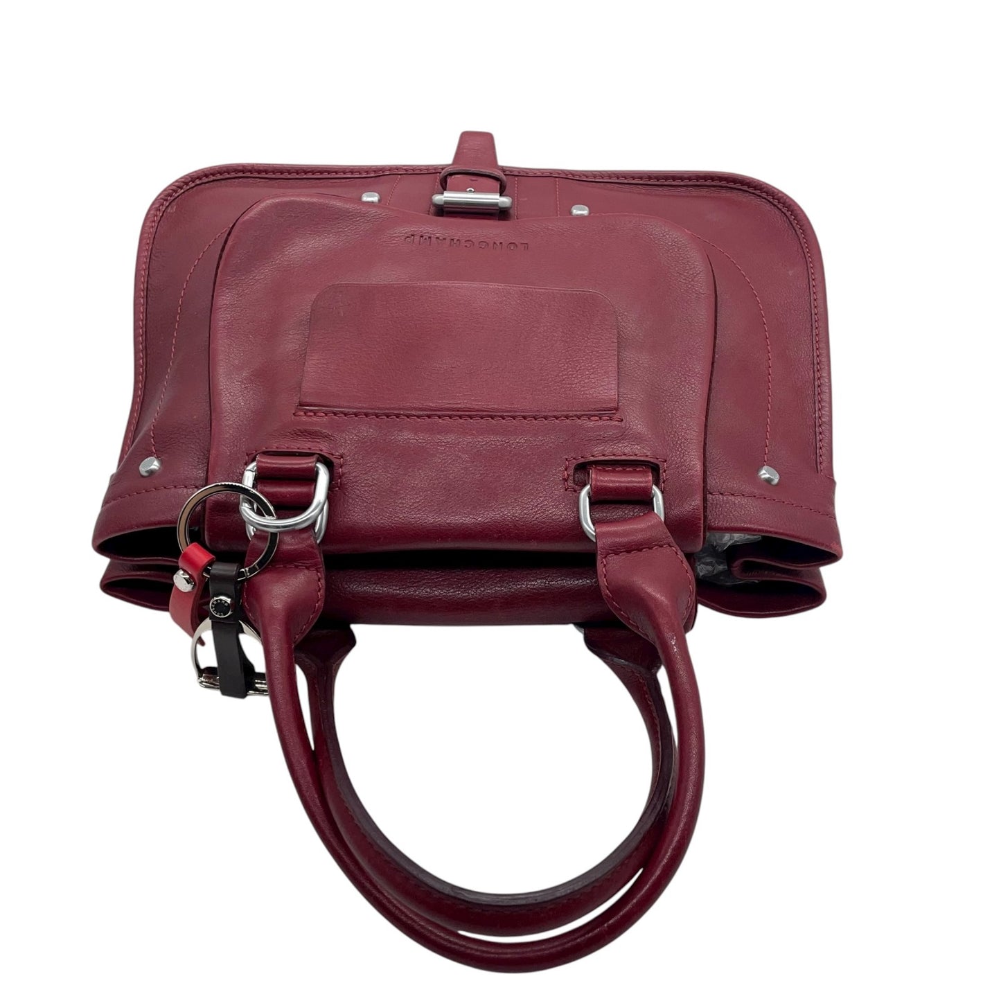 ロンシャン LONGCHAMP ハンドバッグ レザー ワインレッド 本革 チャーム付き Y2K ヴィンテージ ユニセックス s94