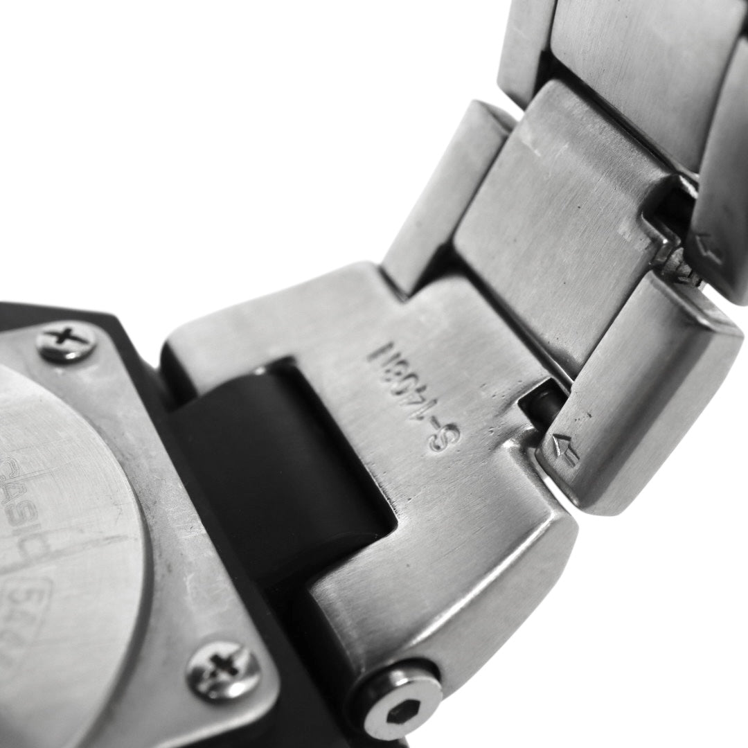 美品 CASIO カシオ G-SHOCK Gスチール GST-W110D ソーラー電波 シルバー メタル フルメタル 腕時計 メンズ クロノグラフ ワールドタイム アラーム タイマー LEDバックライト カシオ ジーショック CASIO GSTW110D G4