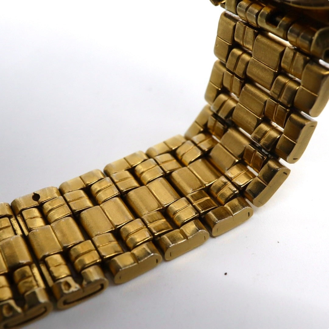 【稼働品】 seiko セイコー キネティック 腕時計 5M22-7B40 メンズ ゴールド ホワイト文字盤 デイト アナログ ヴィンテージ ドレスウォッチ クラシックデザイン エレガント ビジネス 自動巻き発電 高級モデル クリーニング済み G4