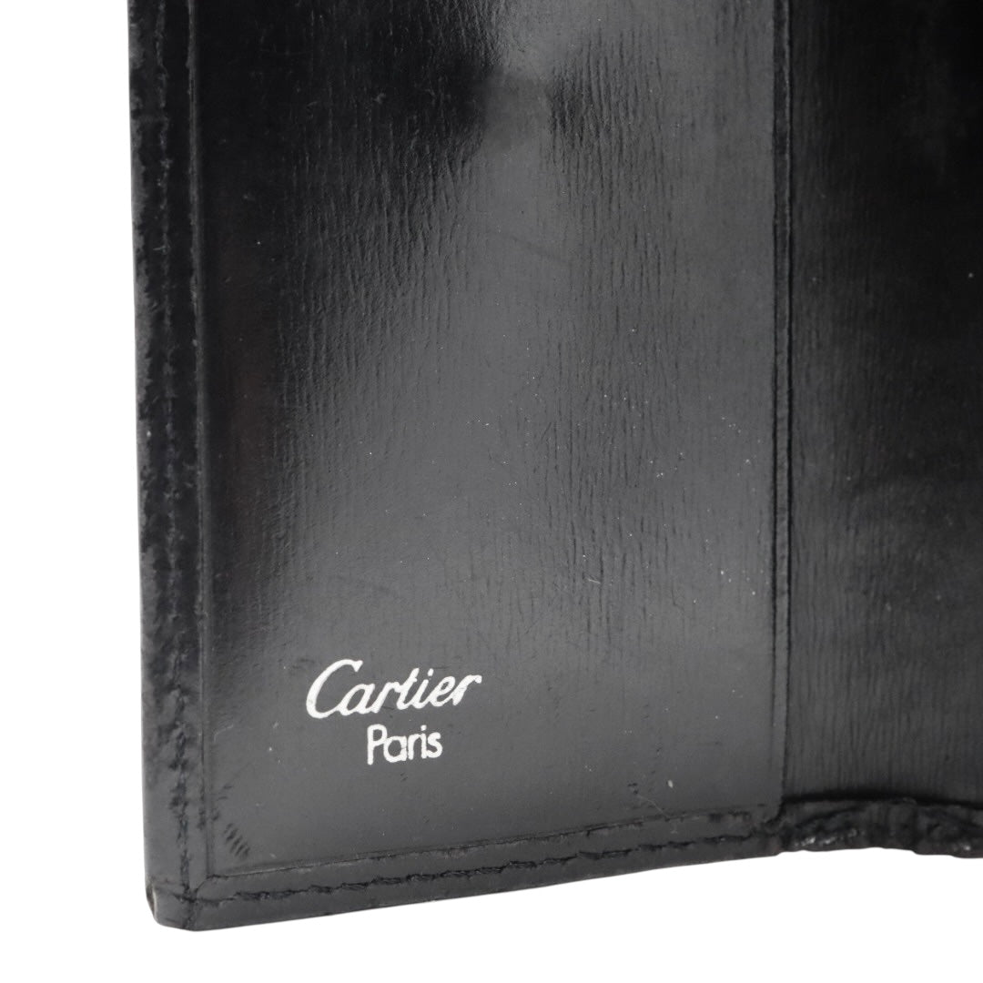 カルティエ Cartier マストライン パンテール キーケース 6連 黒 ブラック シルバー レザー 銀金具 M5
