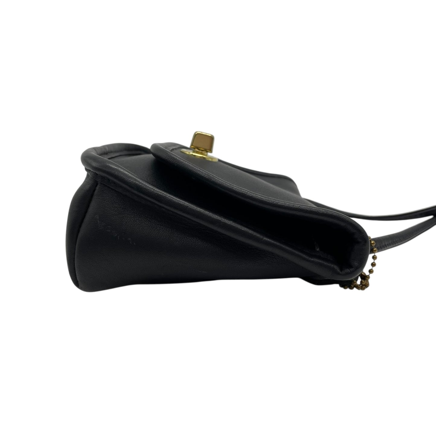 美品 希少 コーチ COACH オールドコーチ ターンロック ショルダーバッグ 9934 黒 ブラック レザー USA製 ヴィンテージ Z2