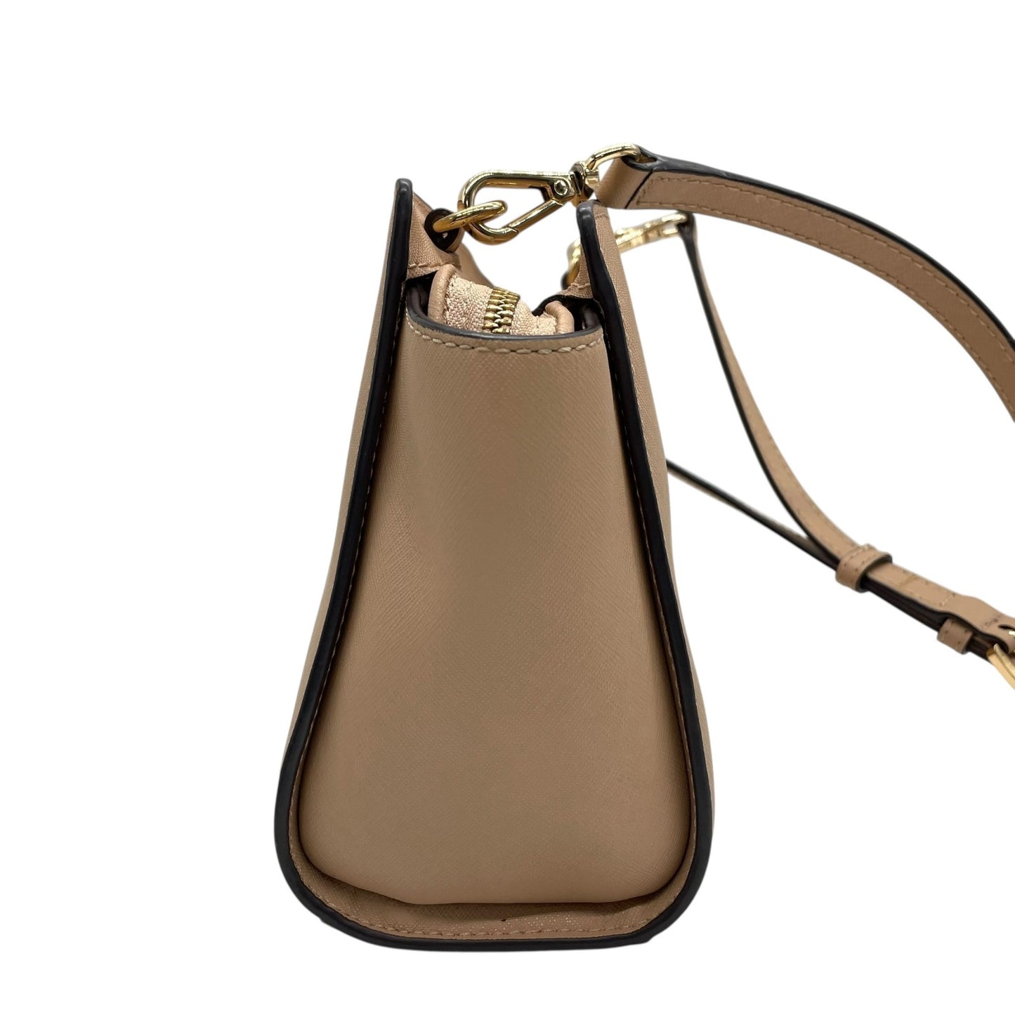 マイケルコース MICHAEL KORS ショルダーバッグ ベージュ レザー ゴールド金具 ロゴ 斜め掛け可 ファスナー開閉 レディース S98