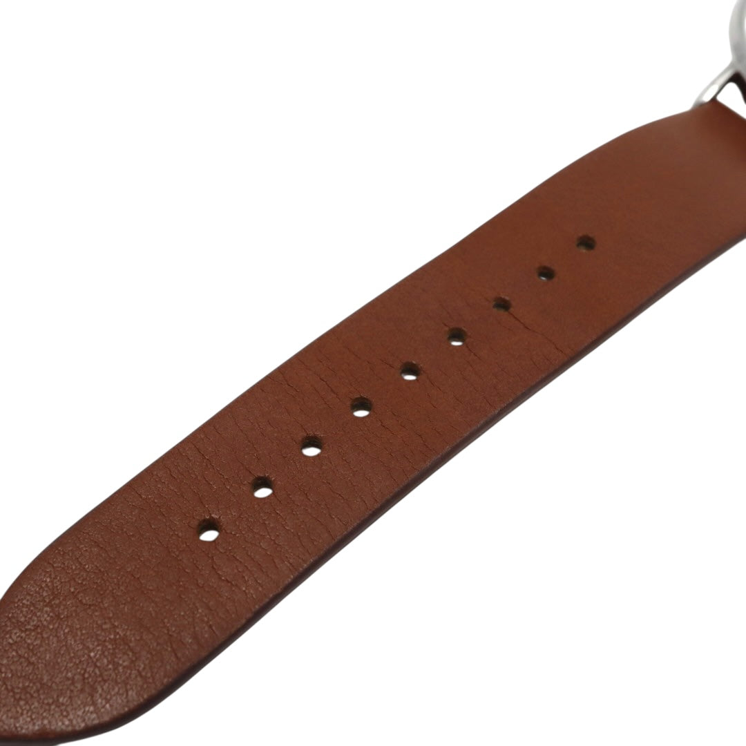 未使用級 美品 電池交換済 コーチ COACH ペリー PERRY 腕時計 CA.120.7.14.1596 レディースウォッチ クォーツ シルバー文字盤 ブラウン レザーベルト アナログ シンプル エレガント クラシック ビジネス 普段使い 稼働品 G3