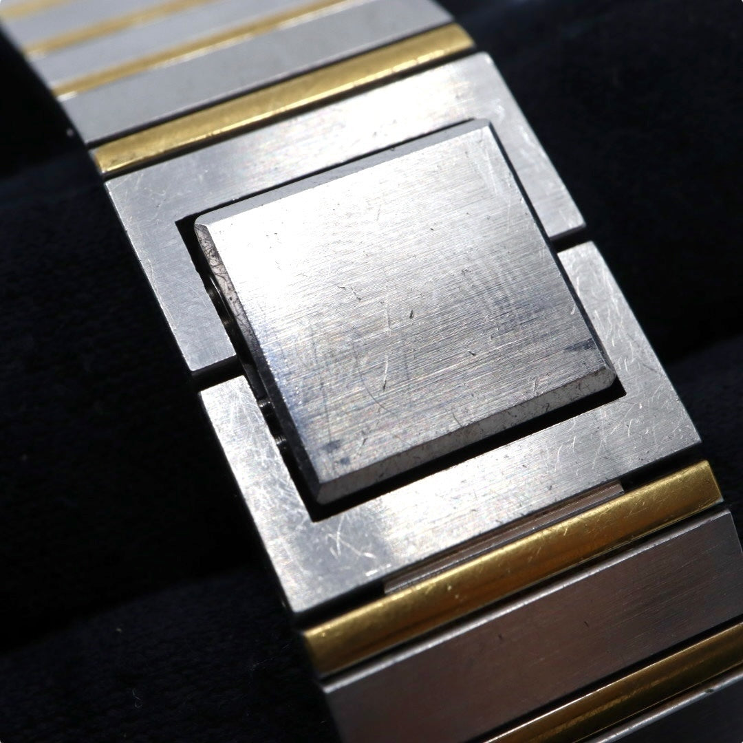 美品 電池交換済 クリーニング済 セイコー クレドール SEIKO CREDOR 8420-6400 腕時計 レディースウォッチ スクエア コンビ SS 22Kベゼル クォーツ シルバー文字盤 アナログ エレガント クラシック ドレスウォッチ 稼働品 G3