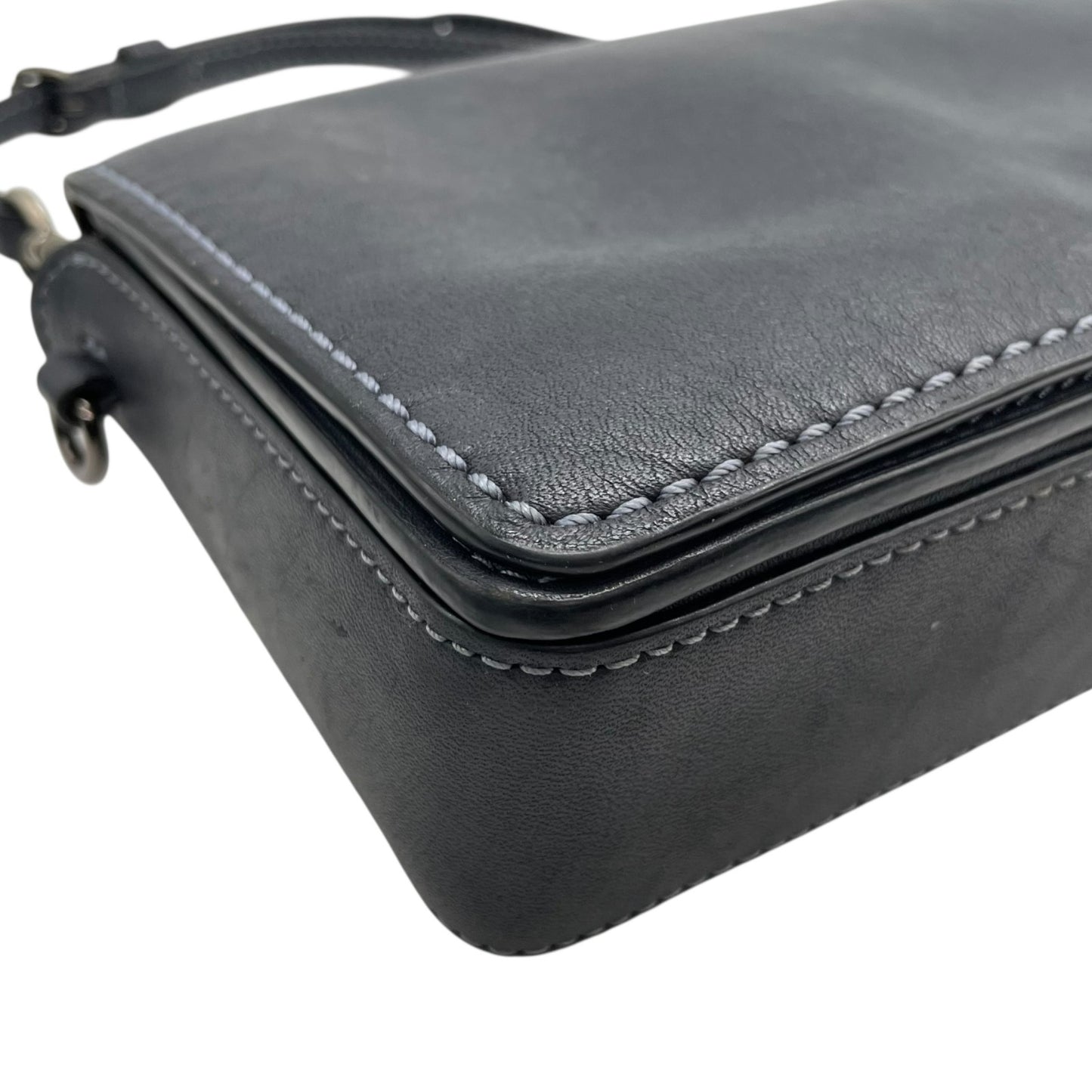 COACH コーチ ショルダーバッグ 紺 ネイビー レザー ブラック金具 ターンロック ディンキー ミニバッグ お財布バッグ 斜め掛け可 レディース C5