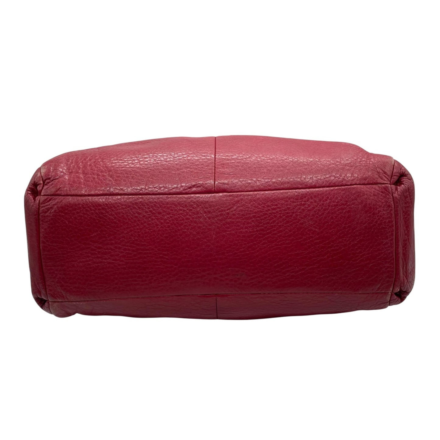 COACH コーチ ハンドバッグ トートバッグ 赤 レッド レザー ゴールド金具 ロゴ チャーム付き 肩掛け可 レディース T4