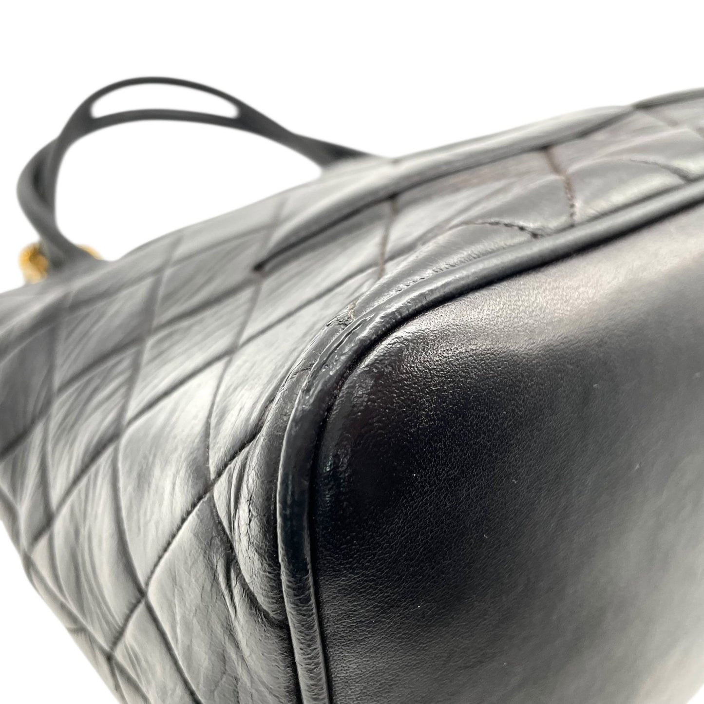 CHANEL シャネル ハンドバッグ レザー ブラック【中古】 レディース