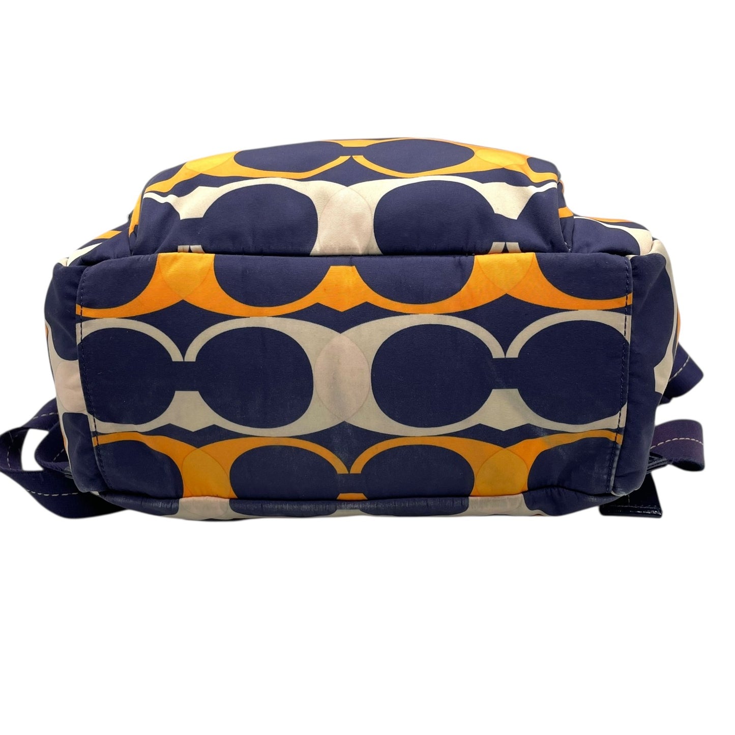 コーチ COACH リュックサック バックパック リュック デイパック F23909 シグネチャー レザー ナイロン 紺 ネイビー オレンジ カジュアル U8