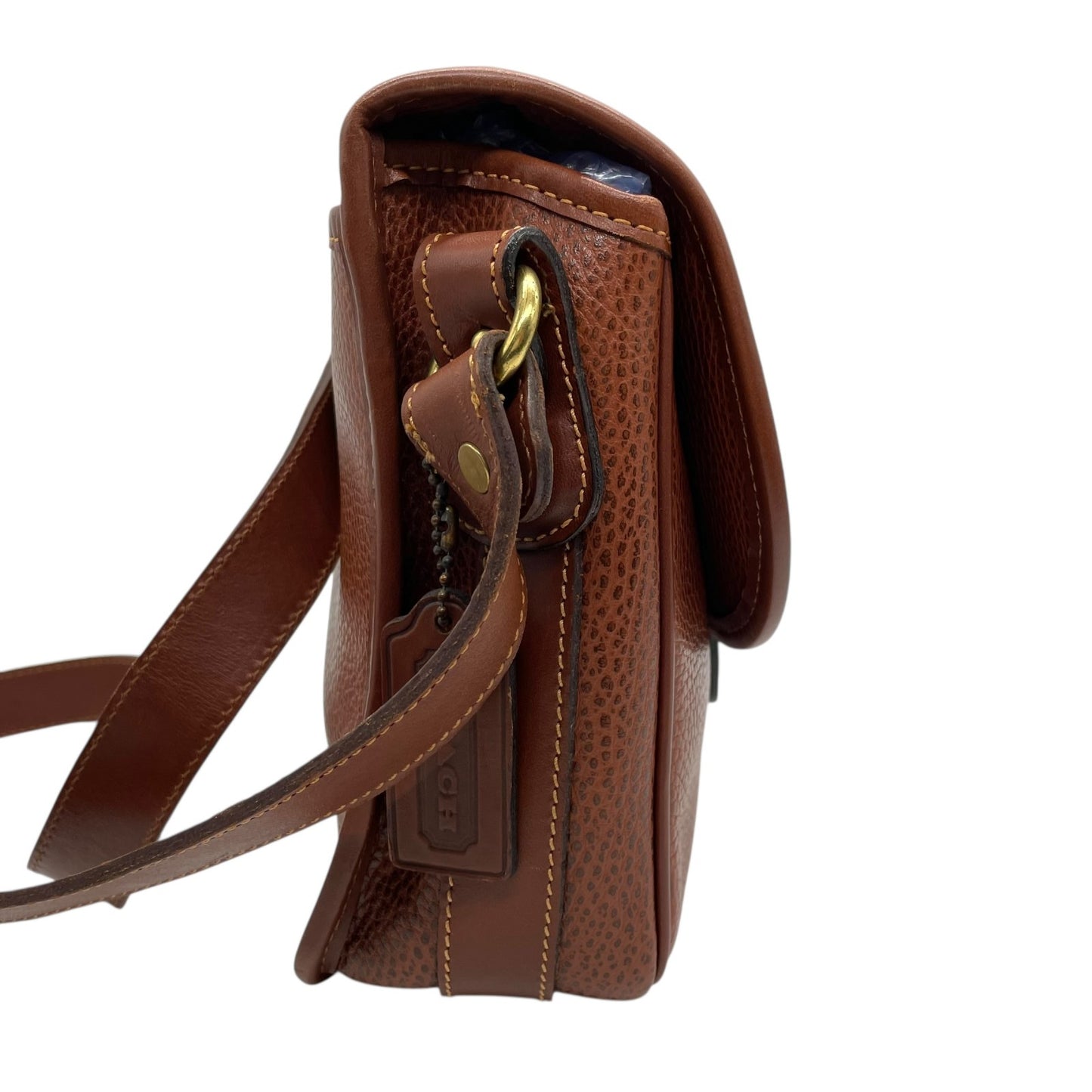 コーチ COACH ショルダーバッグ ターンロック 313 レザー 茶色 ブラウン 金金具 ゴールド金具 ヴィンテージ調 クラシックデザイン U16